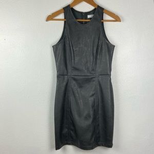JustFab faux leather  Black mini cocktail dress